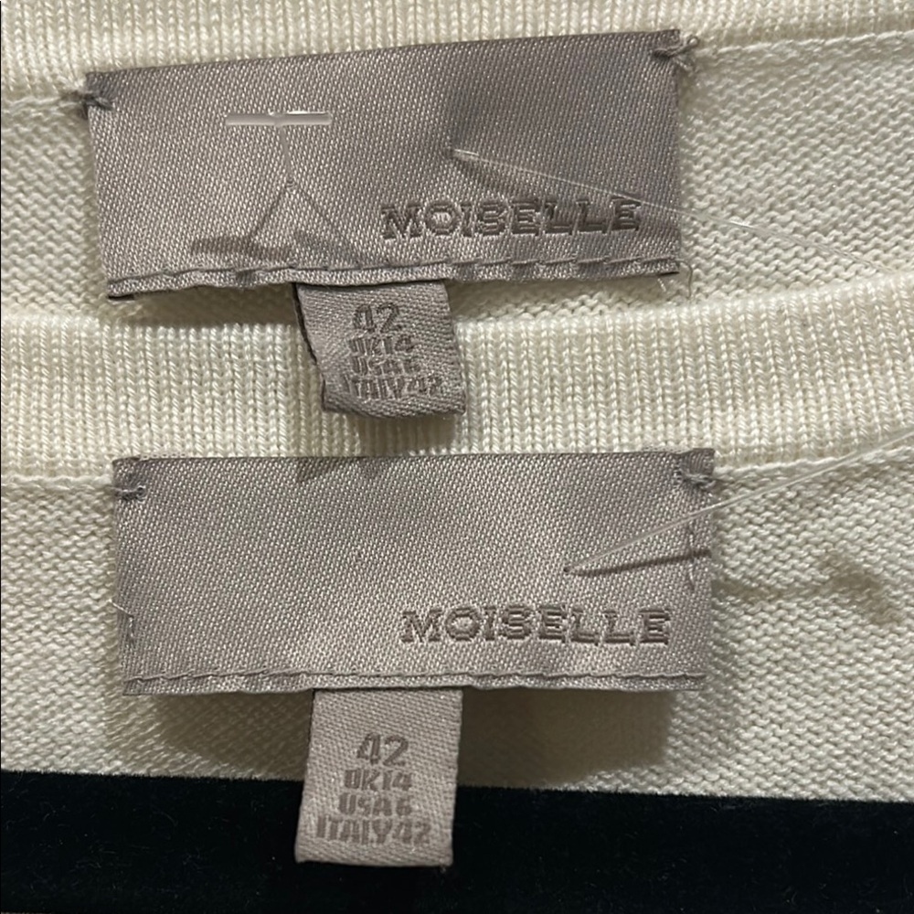 Moisselle White and cream Garment Set